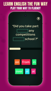 اسکرین شات 1 بازی Learn English Preposition Game
