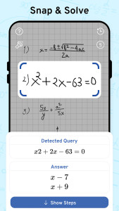 اسکرین شات 1 برنامه AI Math Scanner: Maths Solver