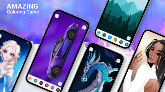 اسکرین شات 6 برنامه Paint by numbers - Color book