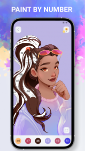 اسکرین شات 2 برنامه Paint by numbers - Color book