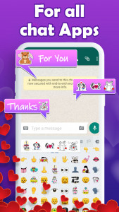 اسکرین شات 3 برنامه Love Sticker to share - Smiley