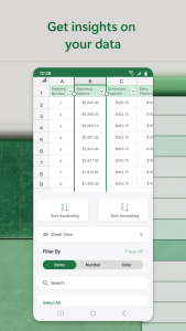 اسکرین شات 3 برنامه Microsoft Excel: Spreadsheets