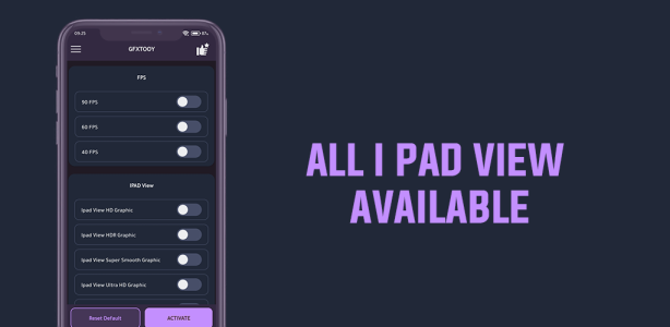 اسکرین شات 3 برنامه GFXTOOY IPAD VIEW & 120 FPS