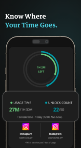 اسکرین شات 3 برنامه YourHour : Screen Time Control