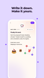 اسکرین شات 2 برنامه Miuu Note: Cute Diary Journal