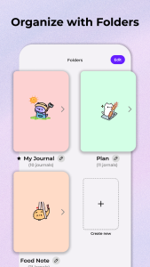 اسکرین شات 2 برنامه Miuu Note: Cute Diary Journal