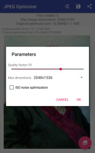 اسکرین شات 3 برنامه JPEG Optimizer