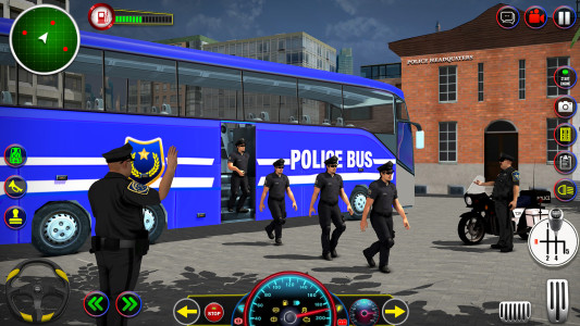 اسکرین شات 3 برنامه Police Bus Driving Game 3D