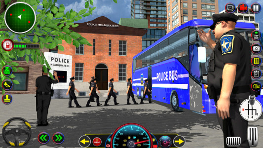 اسکرین شات 2 برنامه Police Bus Driving Game 3D