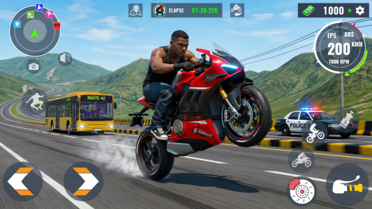 اسکرین شات 3 بازی Extreme Bike Wheelie 3D