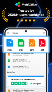 اسکرین شات 1 برنامه MobiOffice: Word, Sheets, PDF