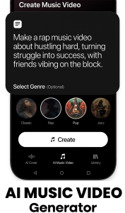 اسکرین شات 2 برنامه AI Music Video Maker - Rap AI