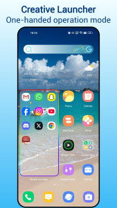 اسکرین شات 1 برنامه Handy Launcher:Onehanded,Smart
