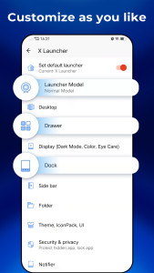 اسکرین شات 7 برنامه X Launcher - Model x launcher