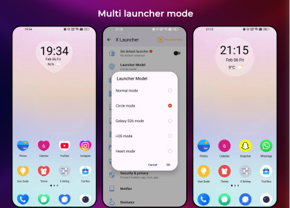 اسکرین شات 2 برنامه X Launcher - Model x launcher