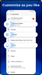 اسکرین شات 5 برنامه X Launcher - Model x launcher