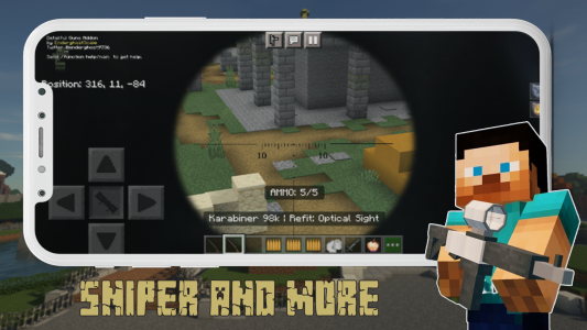 اسکرین شات 4 برنامه Guns For Minecraft Mod