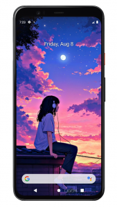 اسکرین شات 2 برنامه ‏تصویر زمینه بنفش دخترانه