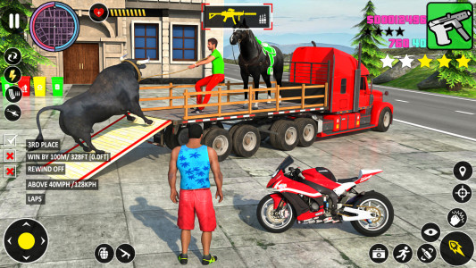 اسکرین شات 2 برنامه Animals Transport Truck Games