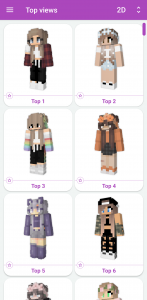 اسکرین شات 6 برنامه Girls Skins for Minecraft PE
