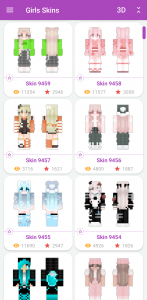 اسکرین شات 1 برنامه Girls Skins for Minecraft PE