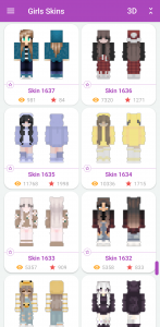 اسکرین شات 4 برنامه Girls Skins for Minecraft PE
