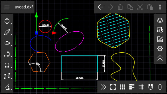 اسکرین شات 1 برنامه UVCAD - CAD 2D Draw & Drafting