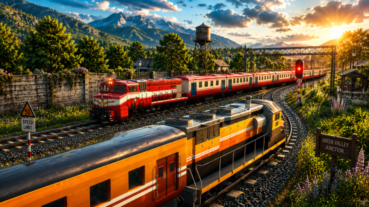 اسکرین شات 2 بازی Train Racing Games 3D 2 Player