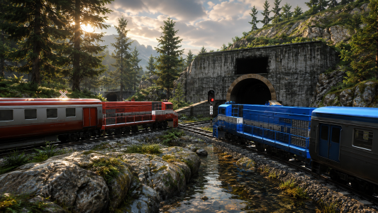 اسکرین شات 5 بازی Train Racing Games 3D 2 Player