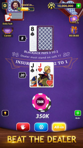 اسکرین شات 3 بازی BlackJack by Murka: 21 Classic