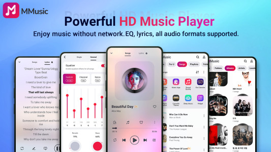اسکرین شات 1 برنامه Music Player & MP3 - MMusic