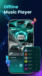 اسکرین شات 2 برنامه Offline Music Player - MP3 App