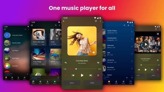 اسکرین شات 1 برنامه Music Player - Audify Player