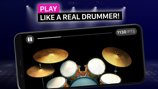 اسکرین شات 3 برنامه Drums: Real drum set