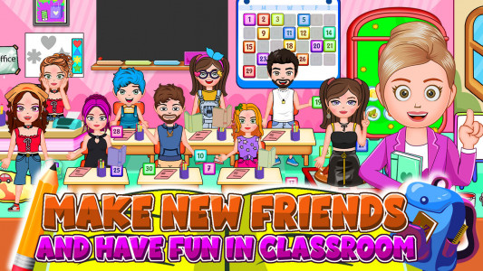 اسکرین شات 2 بازی My FamilyTown City High School