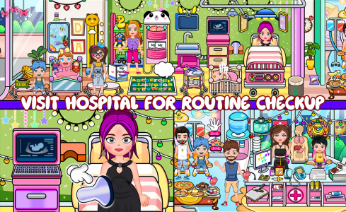 اسکرین شات 3 بازی My Family Town : NewBorn Baby