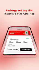اسکرین شات 1 برنامه Airtel: Recharge, Bank & Loans