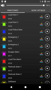 اسکرین شات 2 برنامه Loud Siren Ringtones