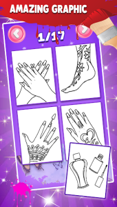 اسکرین شات 4 برنامه Fashion Nail Coloring Pages For Girls