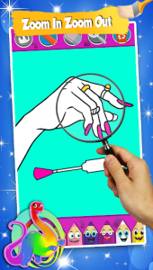اسکرین شات 7 برنامه Fashion Nail Coloring Pages For Girls