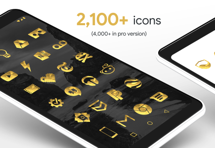 اسکرین شات 2 برنامه Gold Leaf - Icon Pack