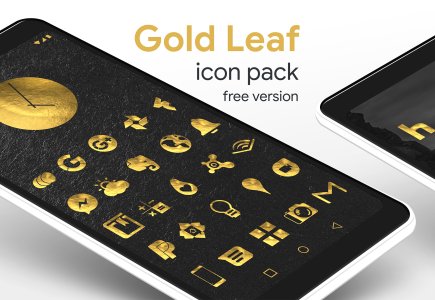 اسکرین شات 1 برنامه Gold Leaf - Icon Pack
