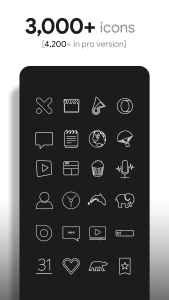 اسکرین شات 2 برنامه Lines - Minimalist Icon Pack