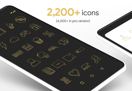 اسکرین شات 2 برنامه Lines Gold - Icon Pack