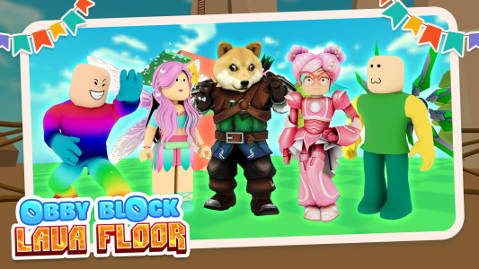 اسکرین شات 1 بازی Obby Block World: Lava Fall