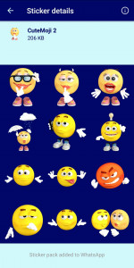 اسکرین شات 5 برنامه HD Emoji Stickers - WAStickerA
