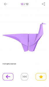 اسکرین شات 6 برنامه Origami Dinosaurs And Dragons