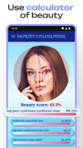 اسکرین شات 1 برنامه Beauty Calculator Pretty Scale