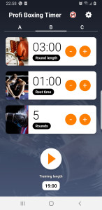 اسکرین شات 1 برنامه Boxing Round Timer Clock