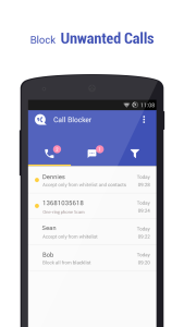 اسکرین شات 1 برنامه Call Blocker - Blacklist